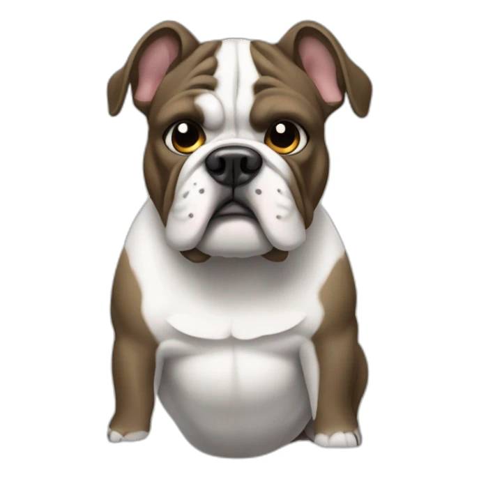 Bulldog francés negro blanco  sticker