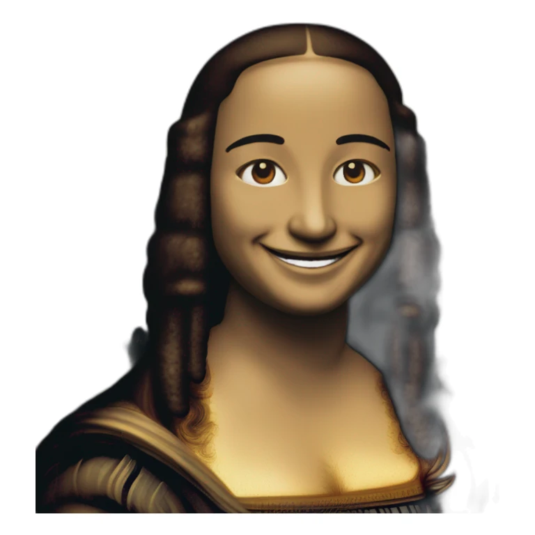 mona lisa of da vinci smiling sticker