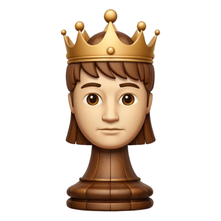 chess king wooden sticker
