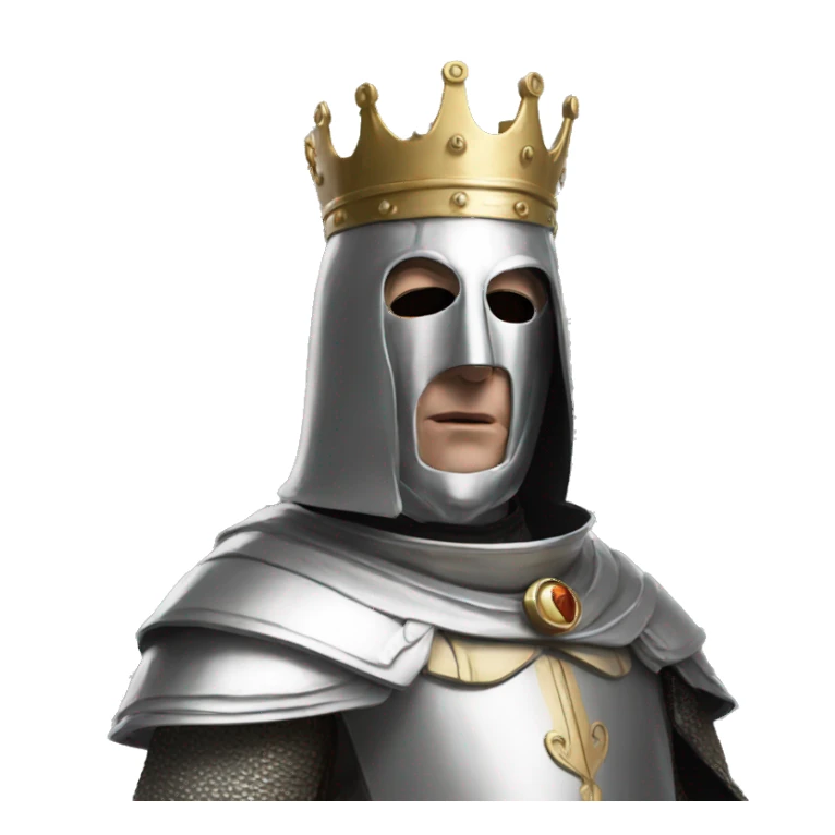 king baldwin IV in silver full face mask up sticker