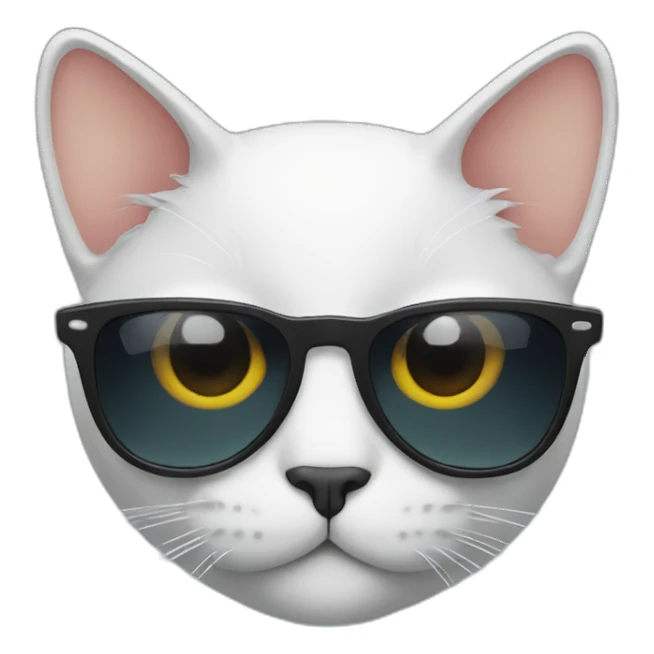 Cat with sunglasses sticker