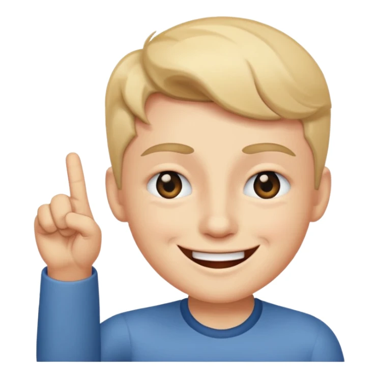 blink with one eye with hand pointed  sticker