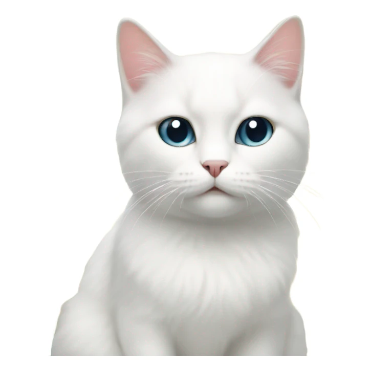 Small white cat sitting next to a Christmas tree sticker