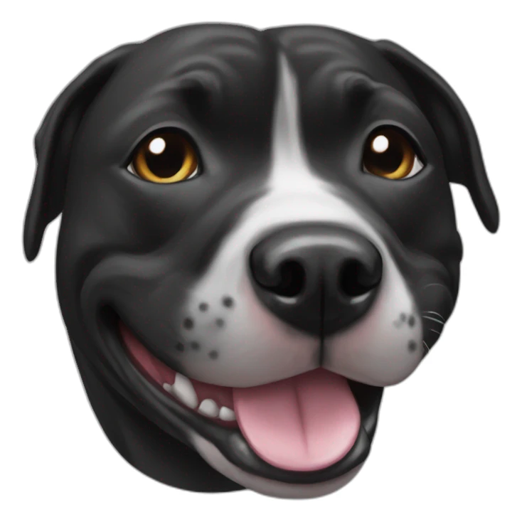 Black white Staffy smile sticker