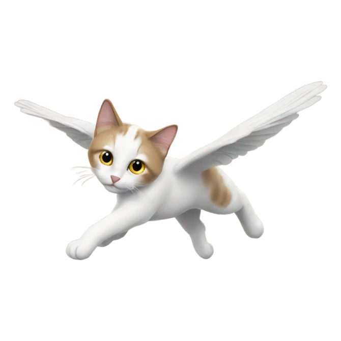 A cat flying down  sticker