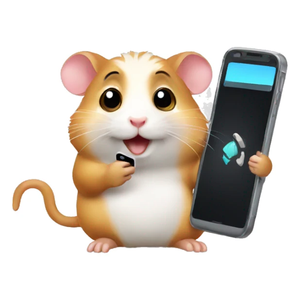 Hamster with phone sticker