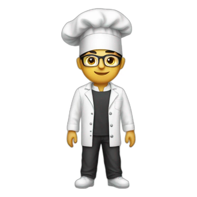 chef-young-glasses-hat sticker