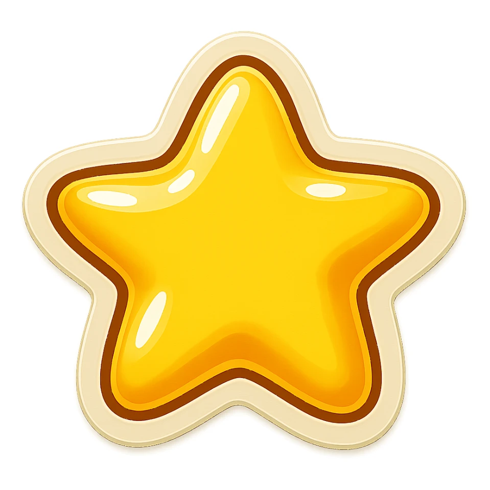 star carved from ivory sticker