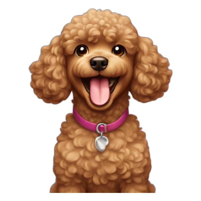 brown-mini-poodle-laughing-with-tears sticker