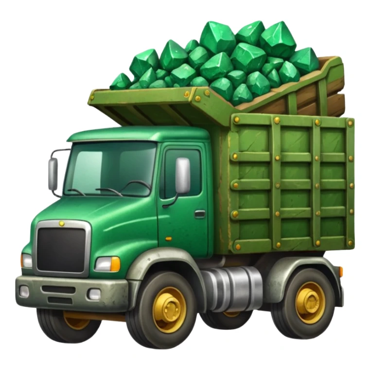 truck with emrarld ore sticker