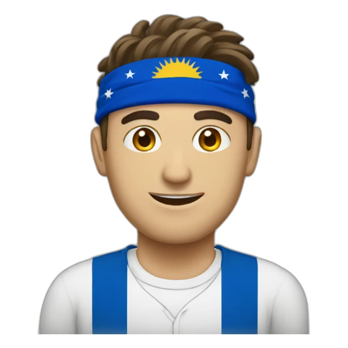 Bosnian guy with bosnian flag sticker