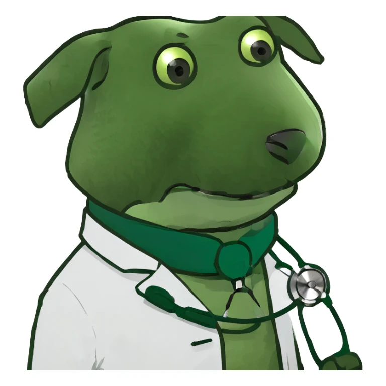 dog as a doctor sticker