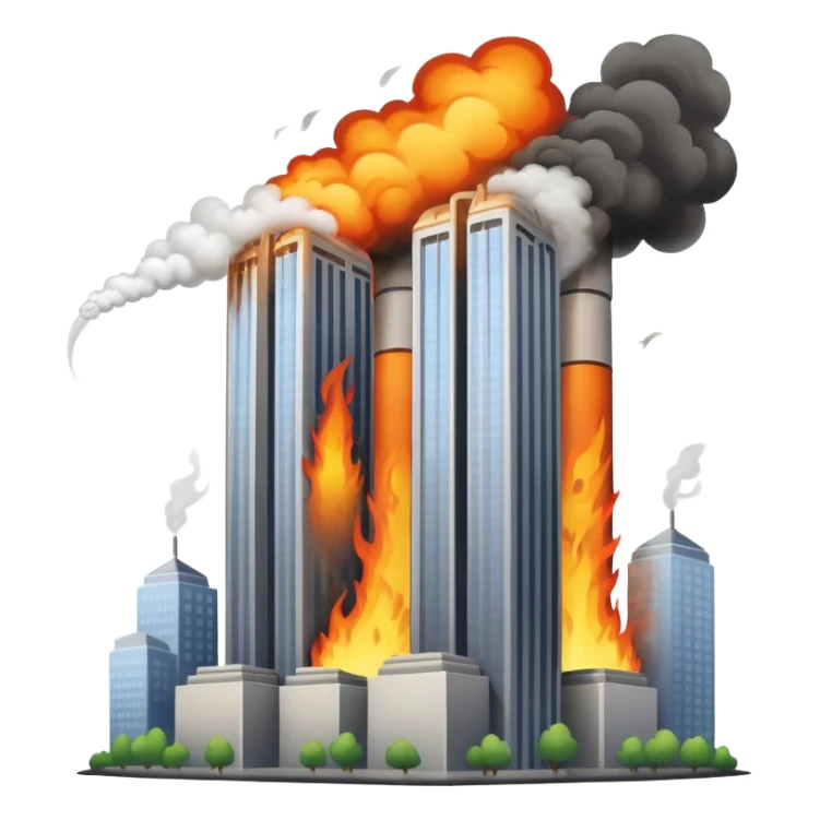 twin towers crash sticker
