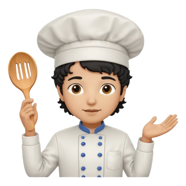 Una chef pelinegra con rulos sticker