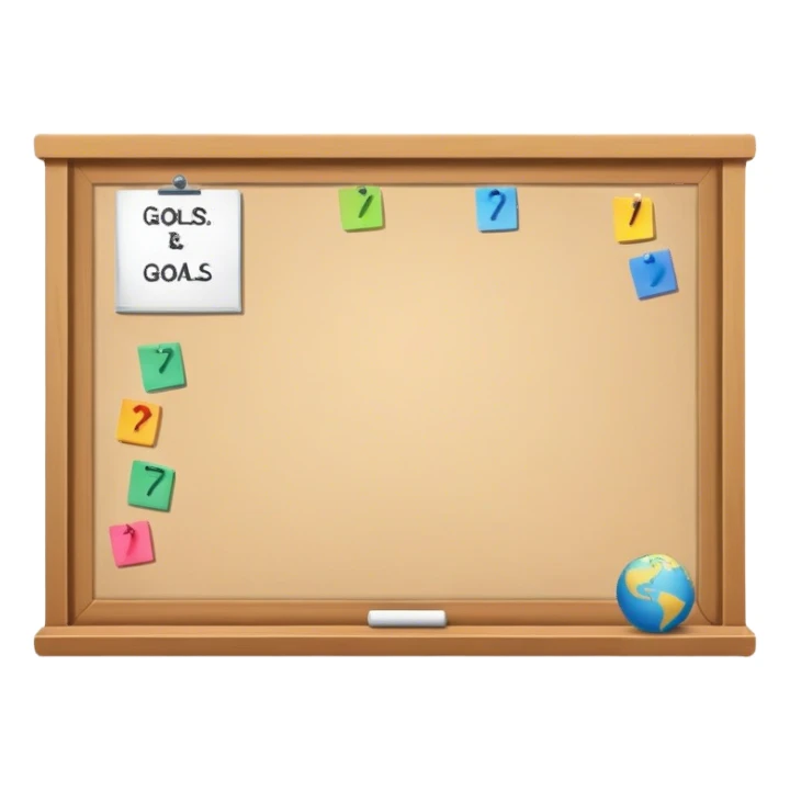 bulletin board reachable goals progress sticker