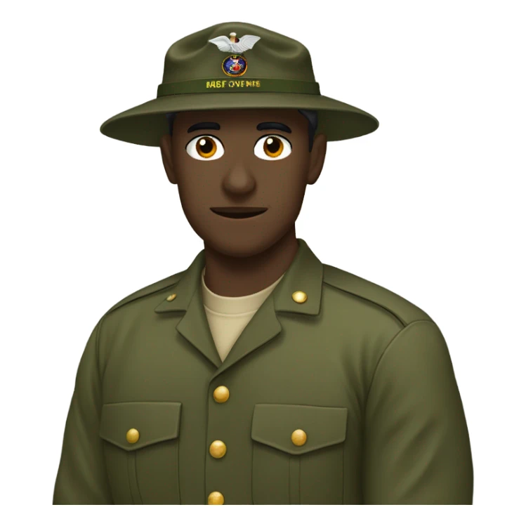 marine corps radio operator with bush hat sticker