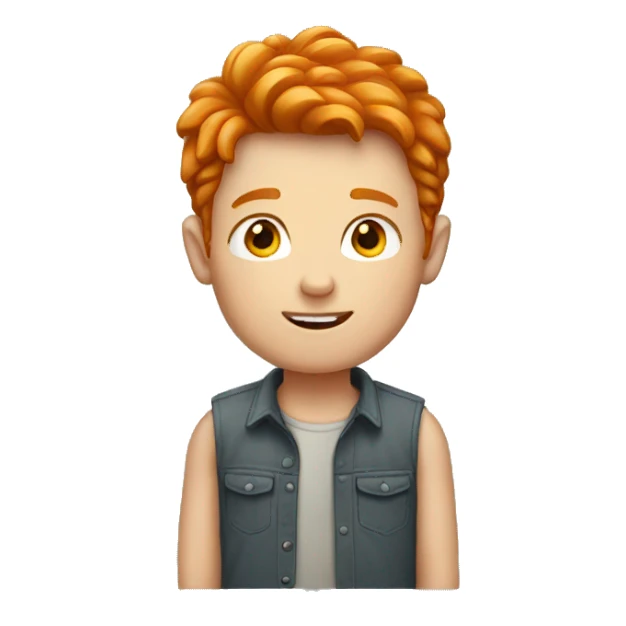 ginger boy with short ha sticker