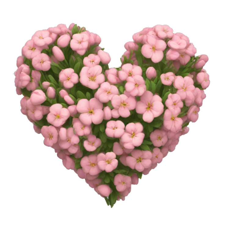Flower heart sticker