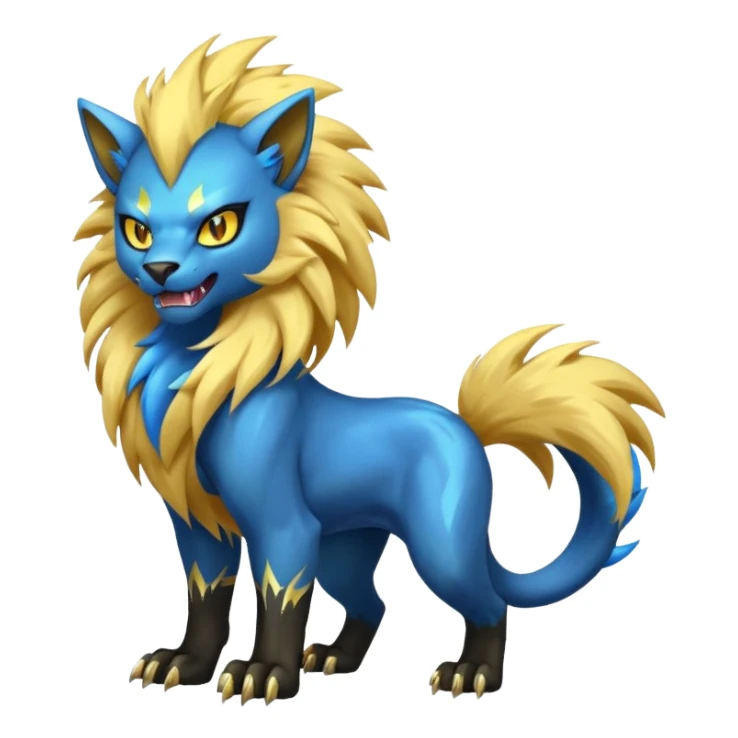 Pyroar-Luxray-Fakémon-hybrid-creature (full body)  sticker
