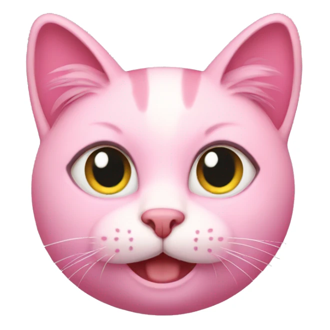 pink cat sticker