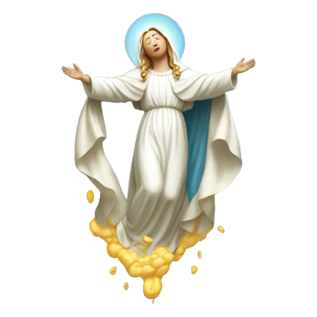holy mary falling sticker