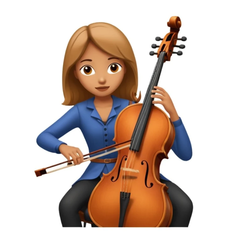 girl playing cello sticker