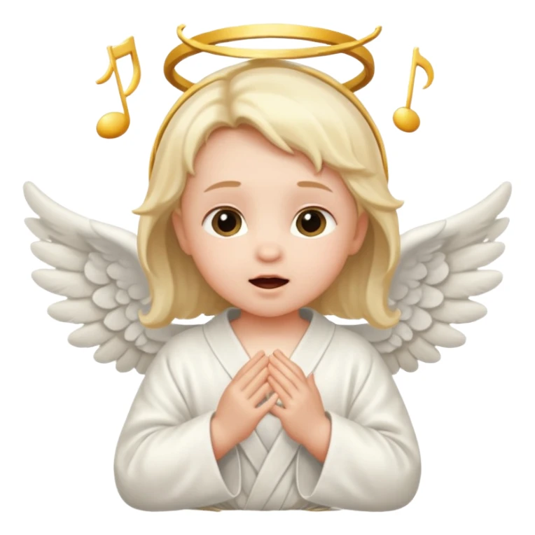 baby angel singing sticker