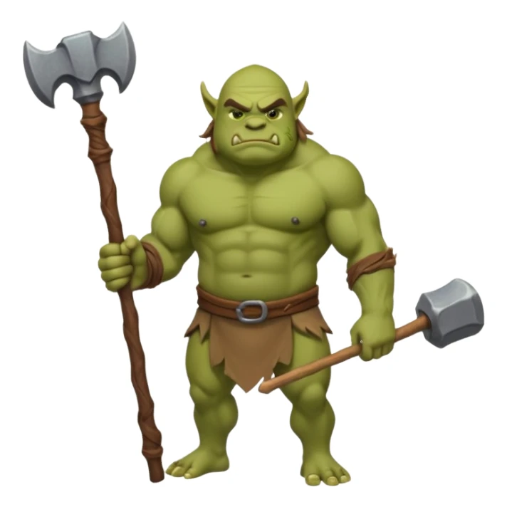 Ogre full body with stick sticker