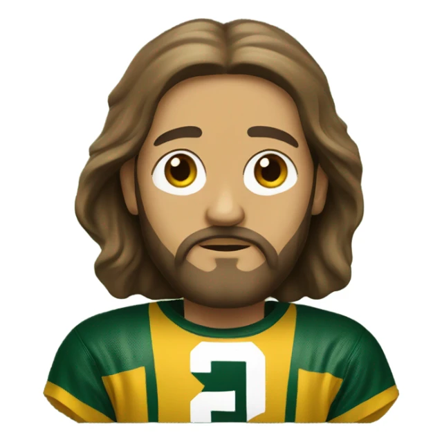 Jesus in packers jersey sticker