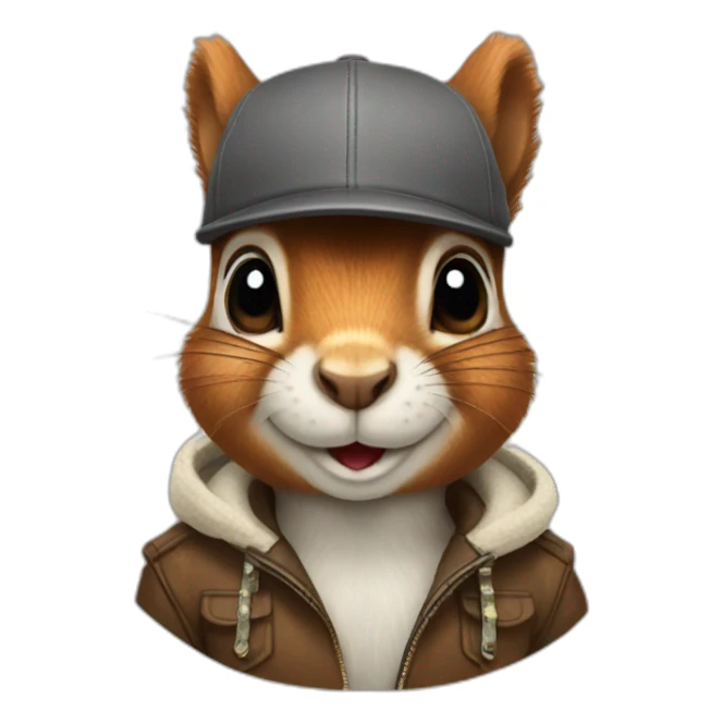 cool and fashionable squirrel sticker