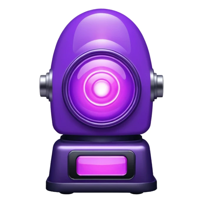 purple police siren sticker