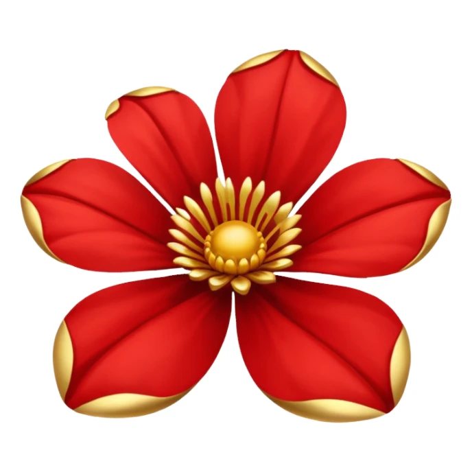 Red gold flover sticker