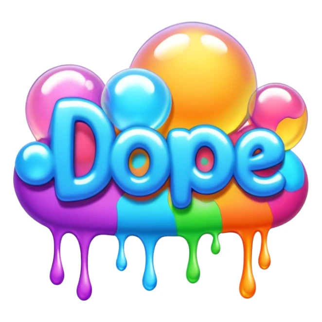 the word DOPE sticker
