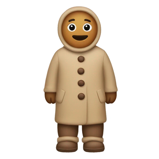 beige neutral winter mit cookie sticker