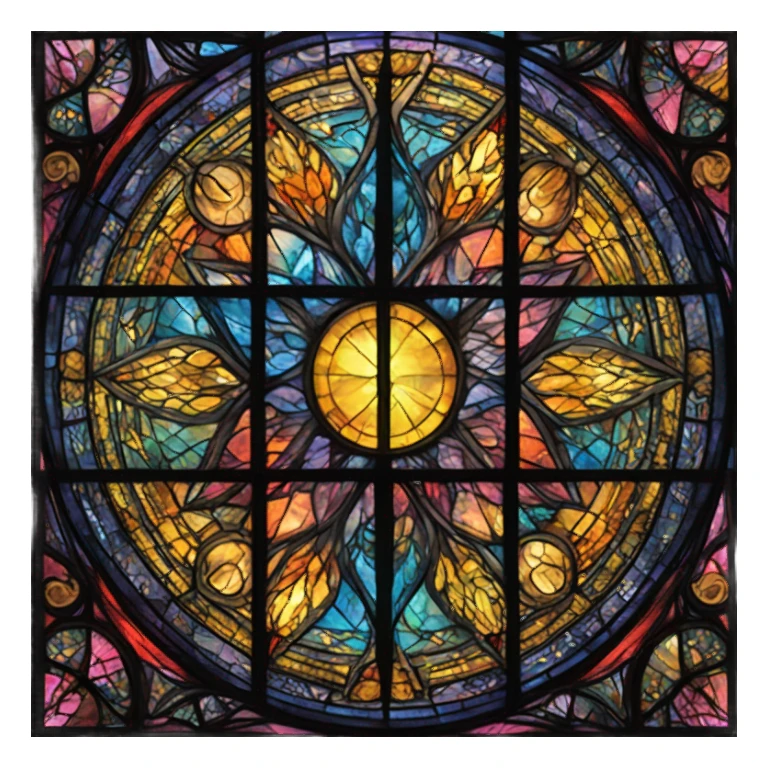stained glass window sticker