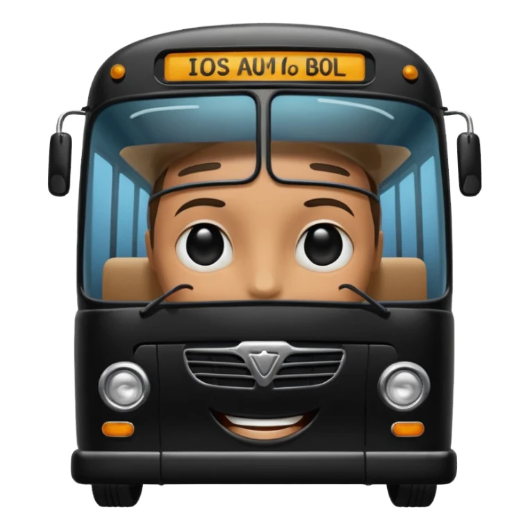 A Black Bus With The Human Face sticker