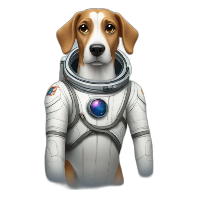 dog in space sticker