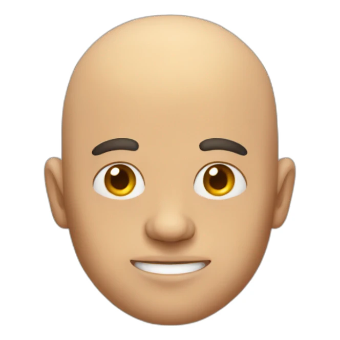 bald man with horns on his head sticker