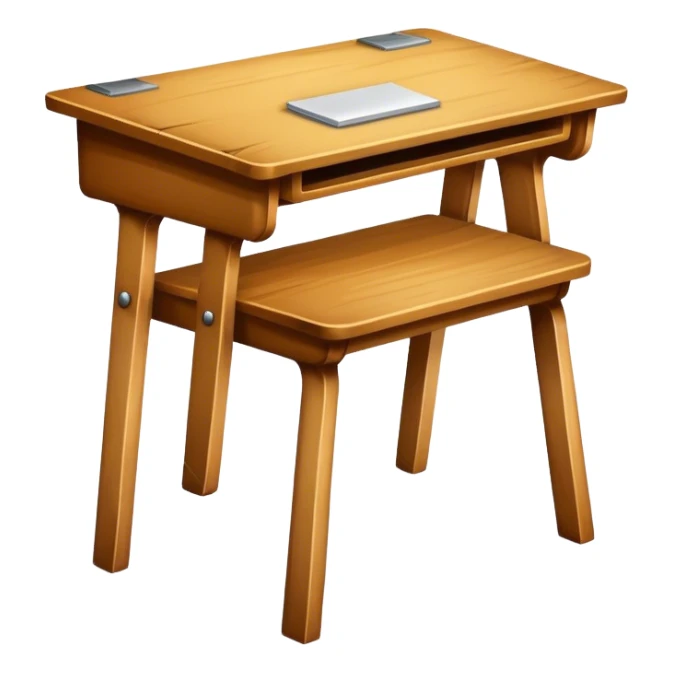 Wooden school desk sticker