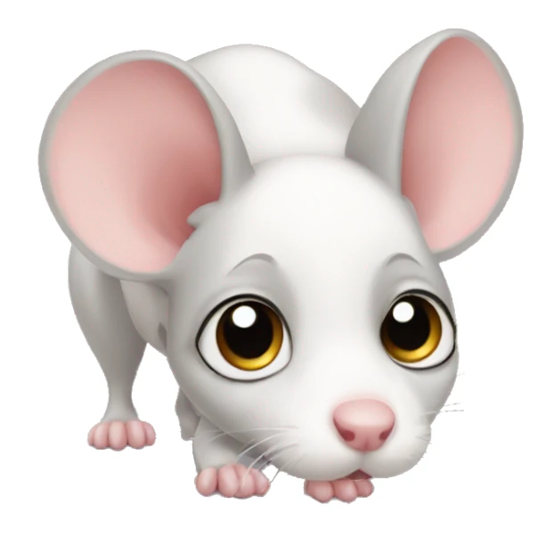 mouse with puppy eyes sticker