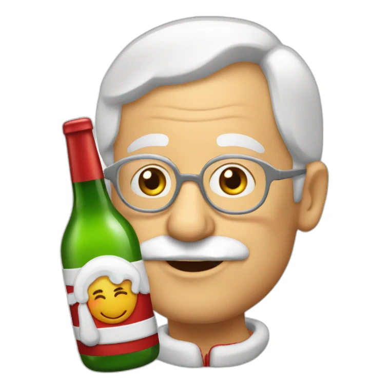 Père Noël alcool sticker