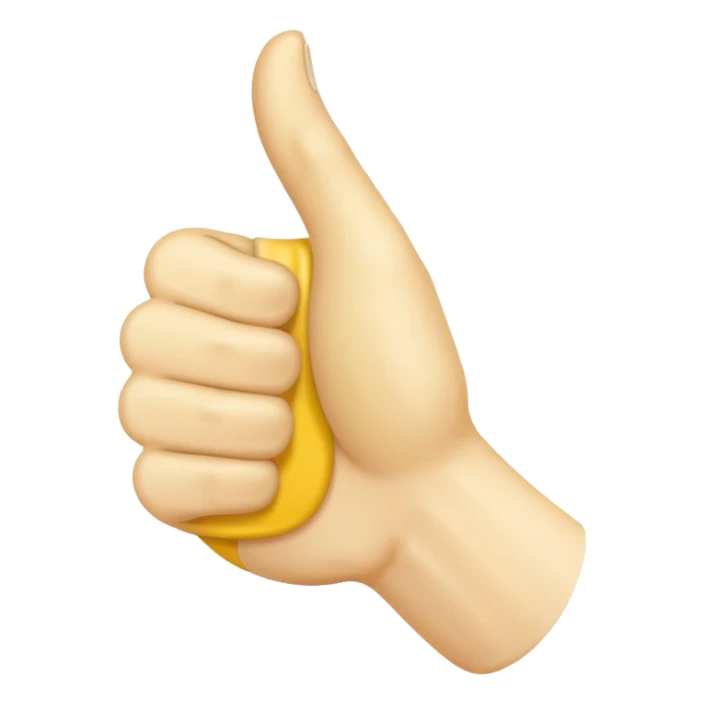 thumbs up emoij extra long thumb sticker