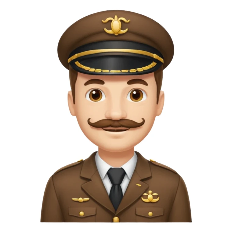 moustache uniform Coach man sticker