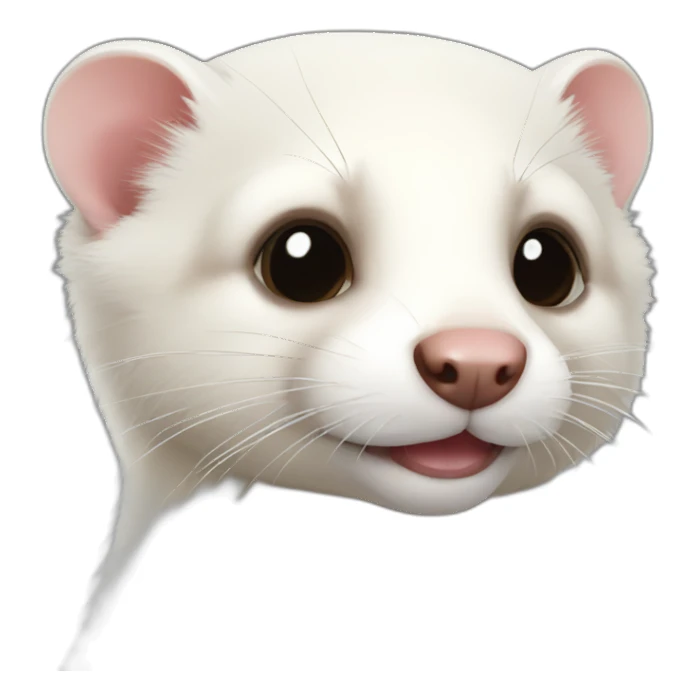 Ferret White  sticker
