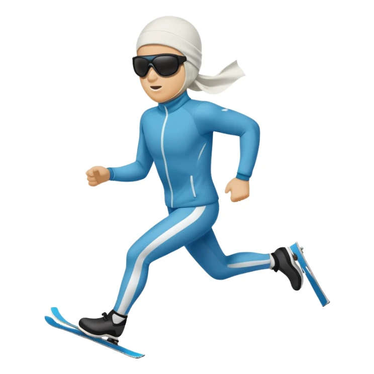 Ski mask and running shades sticker