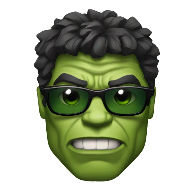 Hulk with sunglasses  sticker