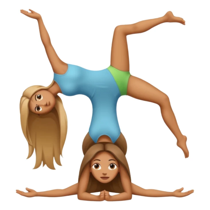 머리서기 여자 sticker