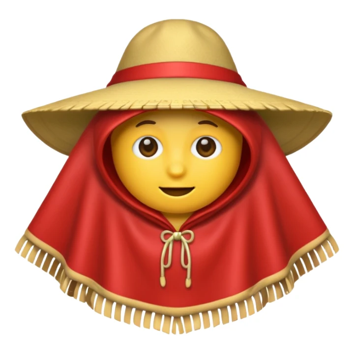 Poncho emoji sticker