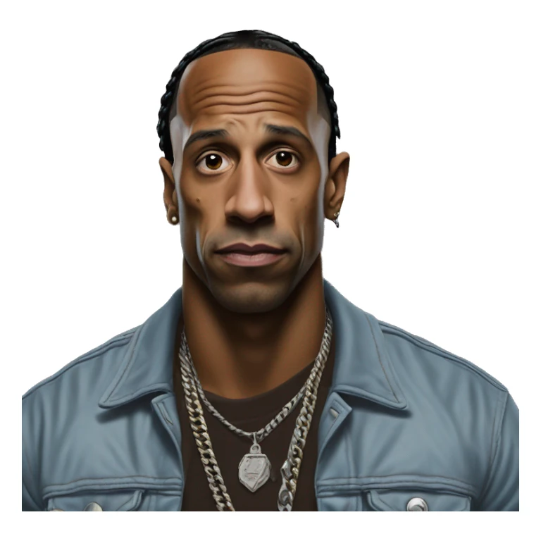 Travis Scott misto a the rock sticker