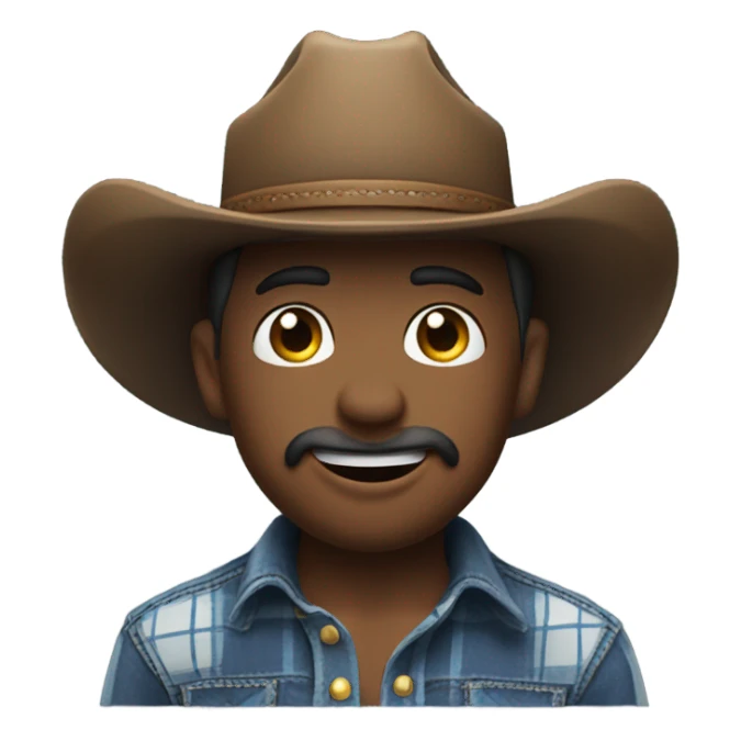 Kissy face cowboy sticker